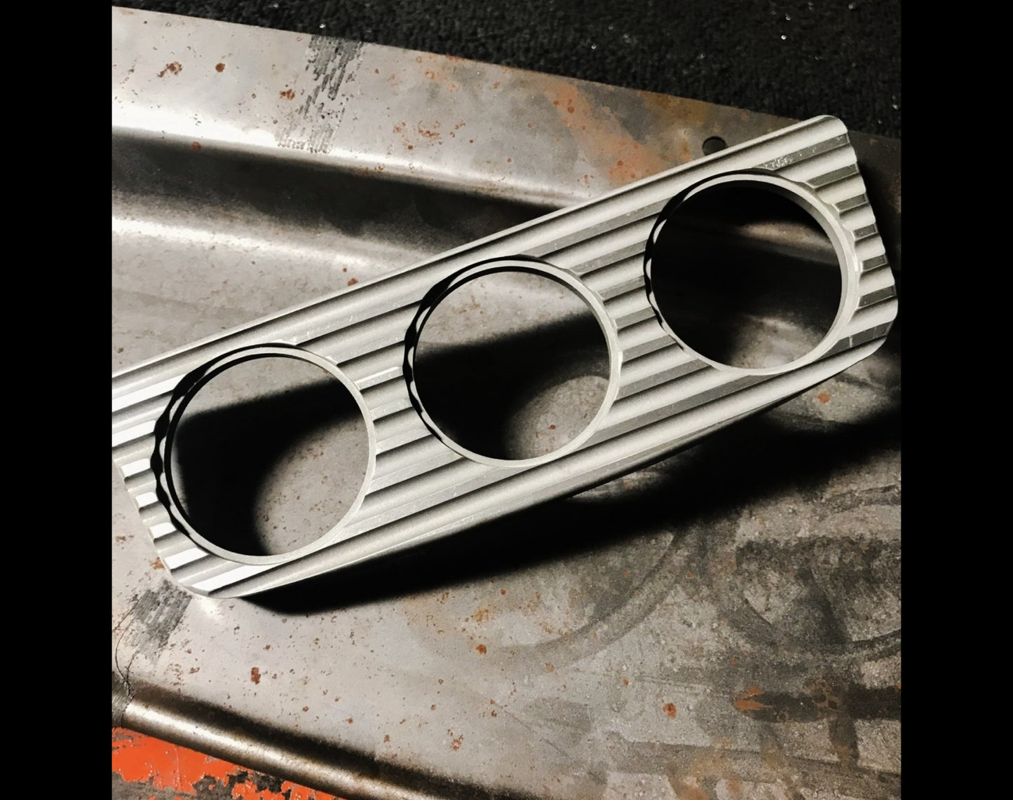 3 Hole Finned Flat Gauge Bezel