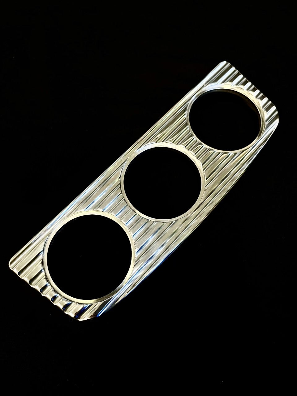 3 Hole Finned Flat Gauge Bezel