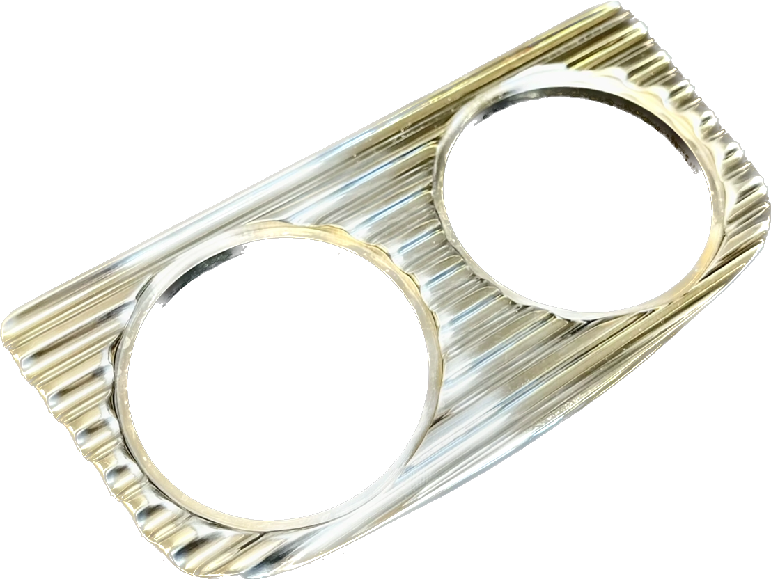 2 Hole Finned Flat Gauge Bezel