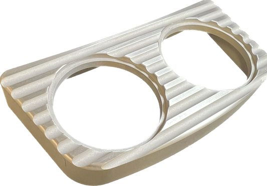 2 Hole Finned Curved Gauge Bezel