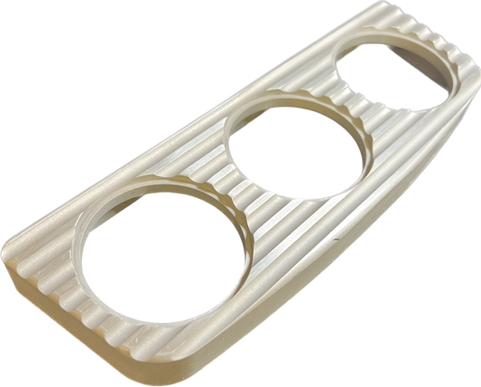 3 Hole Finned Curved Gauge Bezel
